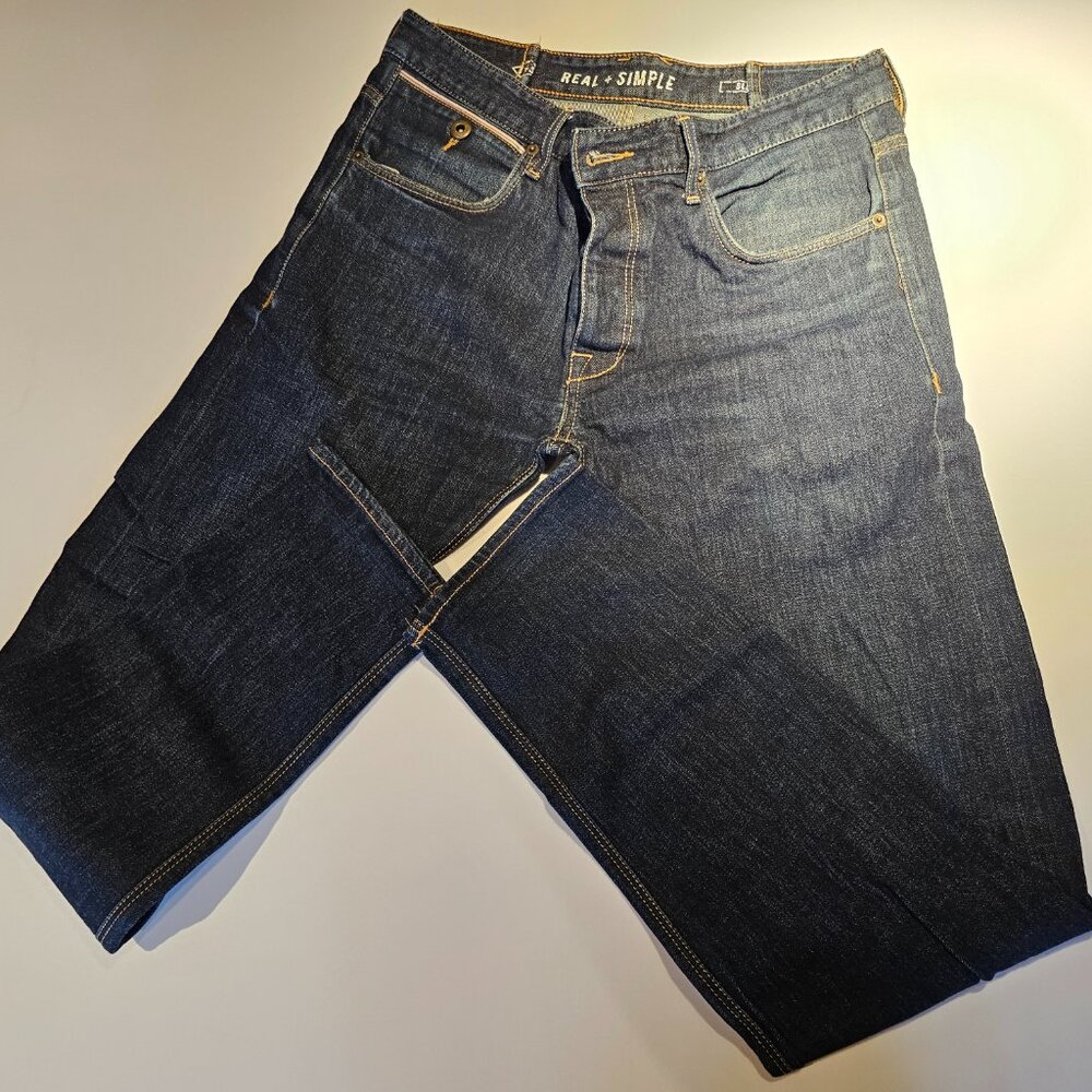 Real + Simple Men's Jeans 34 X 34 Slim Fit